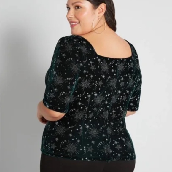 ModCloth x Collectif A Star Shines Tonight Top in Size 8 - Picture 2 of 6